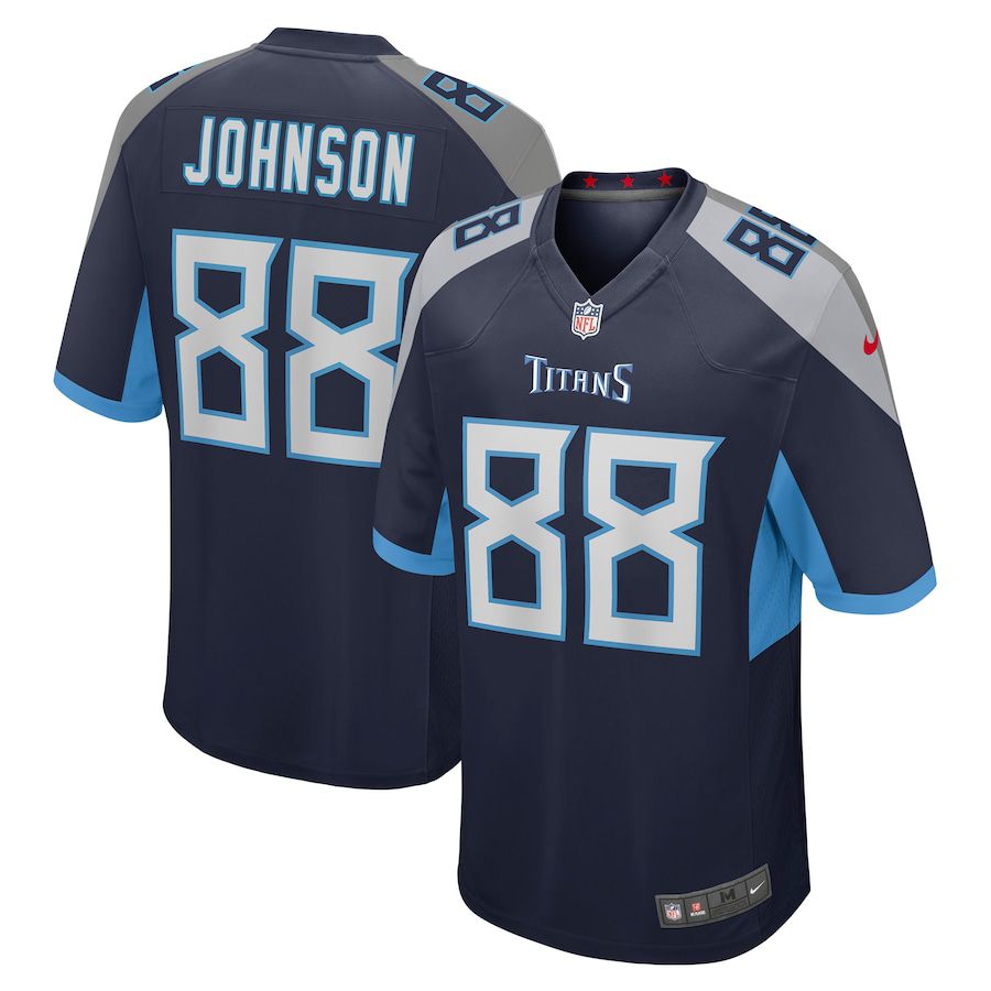 Men Tennessee Titans #88 Marcus Johnson Nike Navy Game NFL Jersey